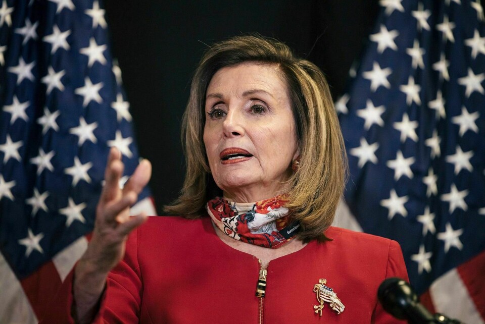 VINNER? Nancy Pelosi er blant dem som kaller Joe Biden den kommende presidenten. Men resultatet er fortsatt ikke klart.