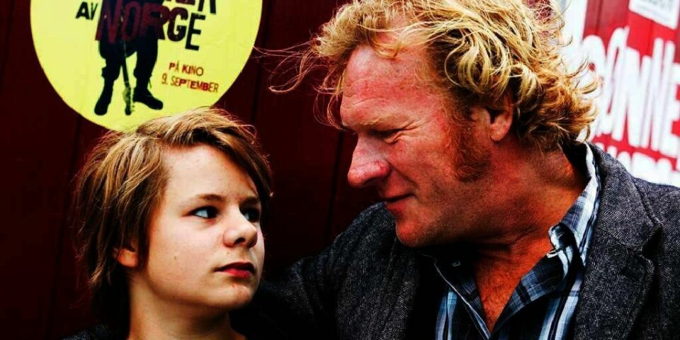 Skuespillerne Åsmund Høeg (til venstre) og Sven Nordin er sønn og far i den nye, norske spillefilmen «Sønner av Norges». Filmen åpnet filmfestivalen i Haugesund søndag.