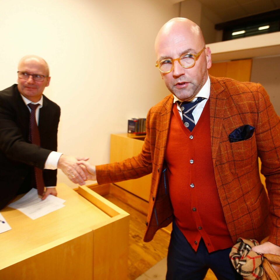 RETTEN: Brynjar Meling (til høyre) forsvarer Mohyeldeen Mohammad i rettssaken.