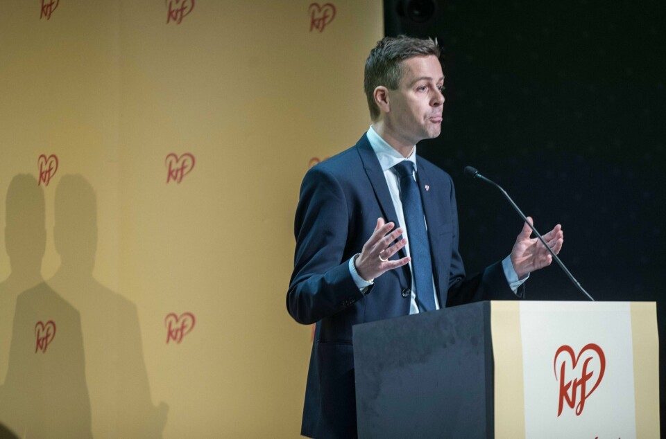 MØTE: Kristelig Folkeparti tar en viktig avgjørelse på landsmøtet. Leder Knut Arild Hareide mener partiet må samarbeide med venstresiden i politikken.