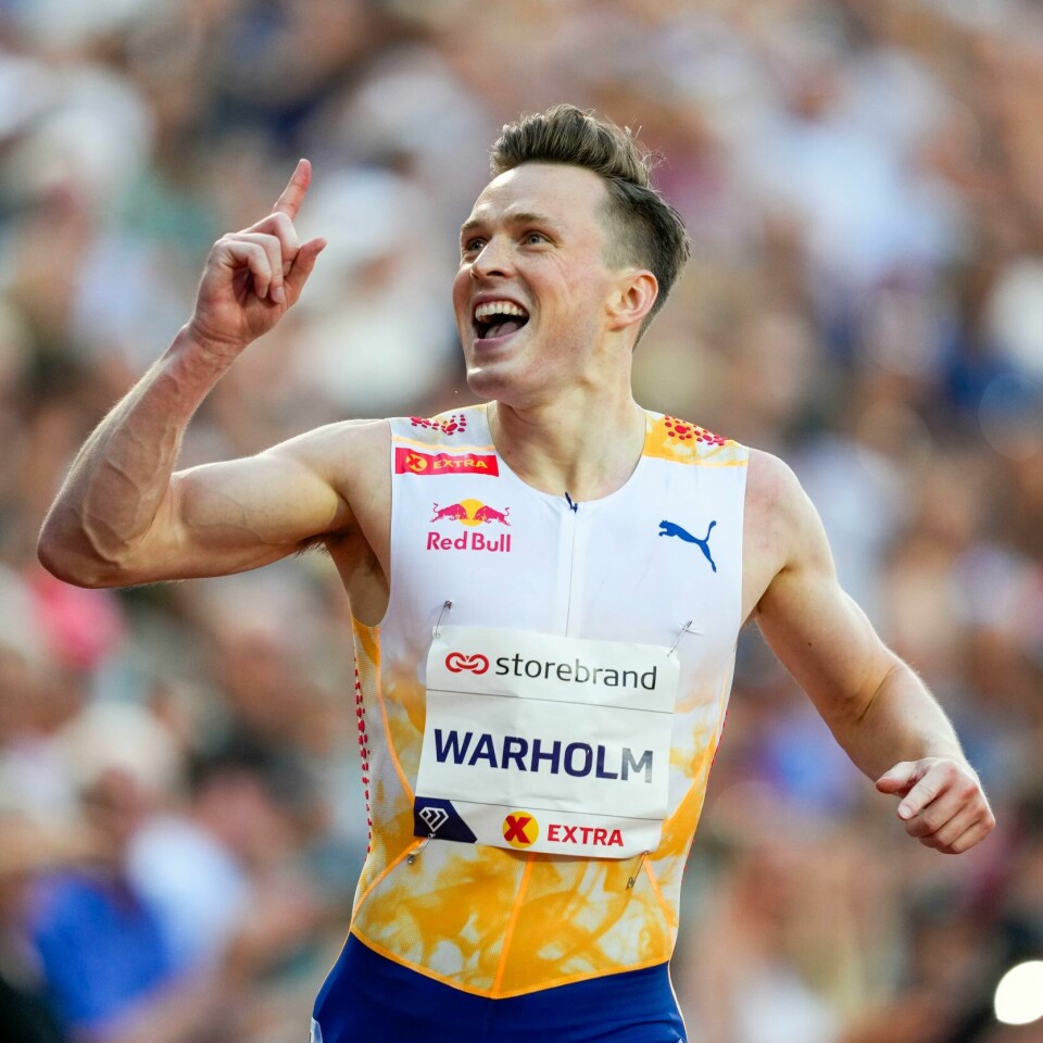 REKORD: Karsten Warholm løp inn inn til ny rekord under Bislett Games. Han løp inn til 46,52 torsdag. Foto: Fredrik Varfjell / NTB Bildet viser hekkeløperen Karsten Warholm. Han løp inn på tiden 46,52 torsdag. Foto: Fredrik Varfjell / NTB
