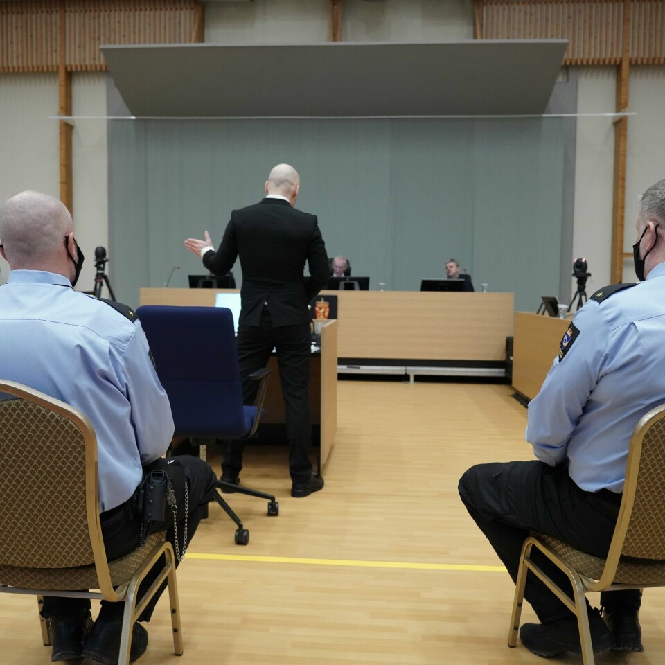 RETTSSAK: Her starter rettssaken. Anders Behring Breivik har søkt om å bli løslatt på prøve. Anders Behring Breivik brukte mye tid på å forklare hvordan han ble radikalisert. Foto: Ole Berg-Rusten / NTB / POOL