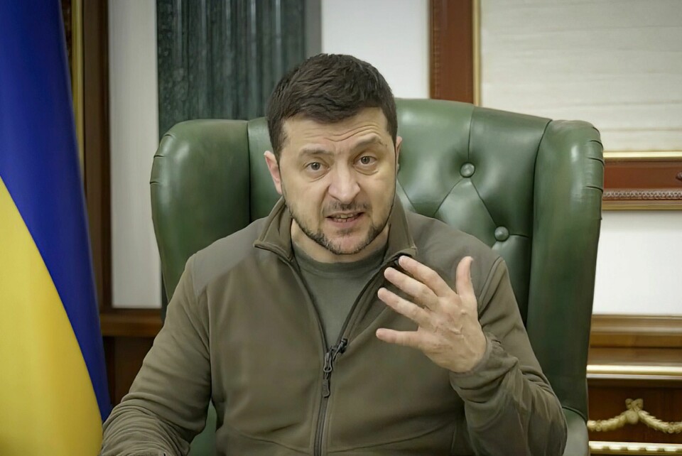 PRESIDENT: Nato må stenge luftrommet over Ukraina. Det sier president Volodymyr Zelenskyj. Bildet viser Ukrainas president Volodymyr Zelenskyj.