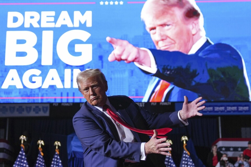 GJØR DET BRA: Donald Trump har vunnet valget i USA. Presidentkandidat Donald Trump på sitt aller siste valgmøte i Grand Rapids i Michigan.Foto: Evan Vucci / AP / NTB