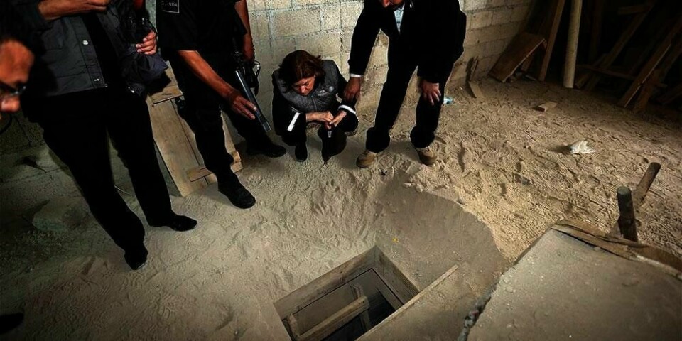 RØMTE: Narkotikasjefen Joaquín «El Chapo» Guzmán har klart å rømme fra fengsel igjen. Han rømte gjennom en tunnel. I 2001 klarte han også å rømme. Han ble pågrepet igjen i fjor.
