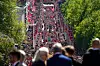 Bildet viser barnetoget på vei opp Karl Johan mot Slottet på 17. mai. Foto: Terje Bendiksby / NTB