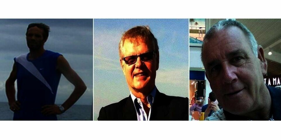 AKSJON: Politiet på Filippinene gikk onsdag til aksjon for å prøve å finne gislene. De skal ha sporet mobilen til en av dem. Norske Kjartan Sekkingstad (til venstre) ble kidnappet av væpnede menn mandag. Han ble tatt med to canadiske menn og en filippinsk kvinne på et feriested på Filippinene.