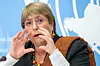 Bilder viser Michelle Bachelet som jobber med menneskerettigheter i FN. De har bevis for at til sammen 188 folk har blitt bortført i Ukraina.