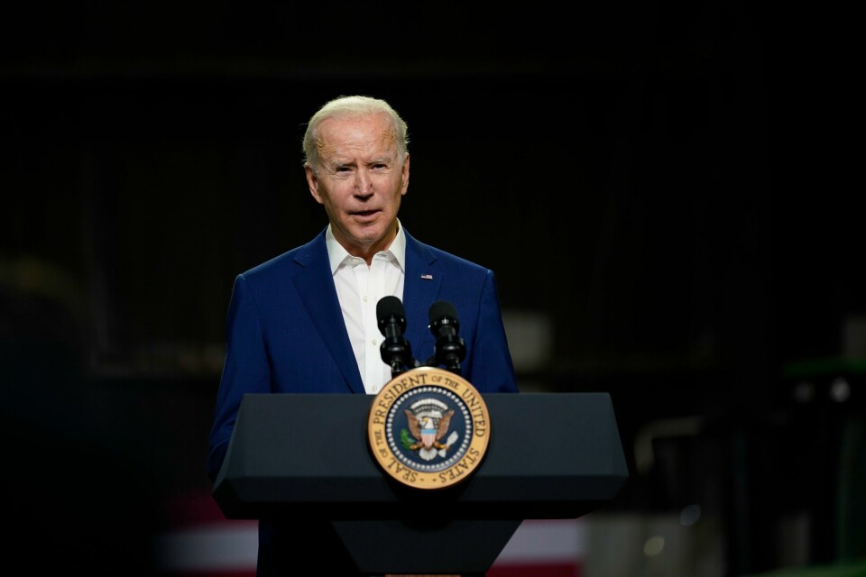 BRUKTE ORDET: Russland og president Vladimir Putin begår et folkemord i Ukraina. Det mener USAs president Joe Biden. Bildet viser USAs president Joe Biden. Foto: Carolyn Kaster / AP / NTB