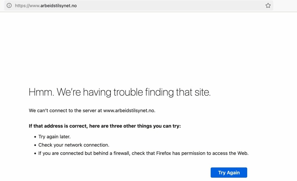 ANGREP: Russiske hackere skal ha angrepet ulike norske nettsider onsdag. Det førte blant annet til at sidene til Arbeidstilsynet var ute av drift.