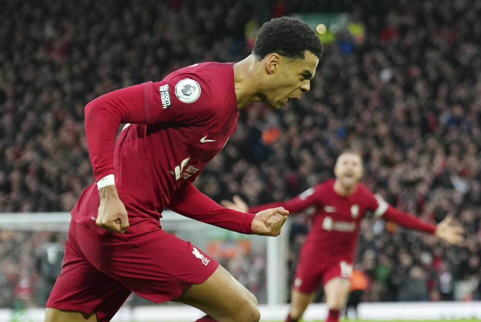 VANT: Luverpool vant 7-0 over Manchester United søndag. Cody Gakpo skåret to av målene. Foto: Cody Gakpo scoret to mål mot Manchester United søndag. Foto: Jon Super / AP / NTB