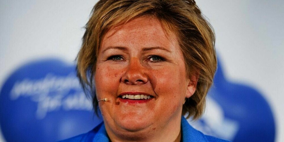 GRATULERER: Statsminister Erna Solberg gratulerer muslimer i Norge med høyditden id-ul fitr.