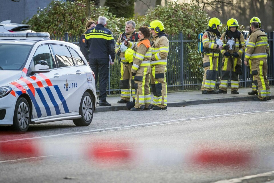 EKSPLOSJON: Nødetatene rykket ut i den nederlandske byen Kerkrade onsdag morgen. Årsaken var en eksplosjon. Det er mistanke om at det dreier seg om en brevbombe. Det var også en eksplosjon i Amsterdam.