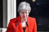 epa07596412 Britain's Prime Minister Theresa May makes a statement on at Downing Street in London in Britain, 24 May 2019. May announced she would resign from office on 07 June 2019. EPA/NEIL HALL