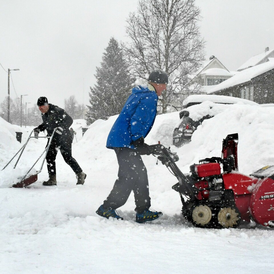 VINTER: Vinteren nekter å gi seg. Slik var det i Tromsø i slutten av mars i fjor.