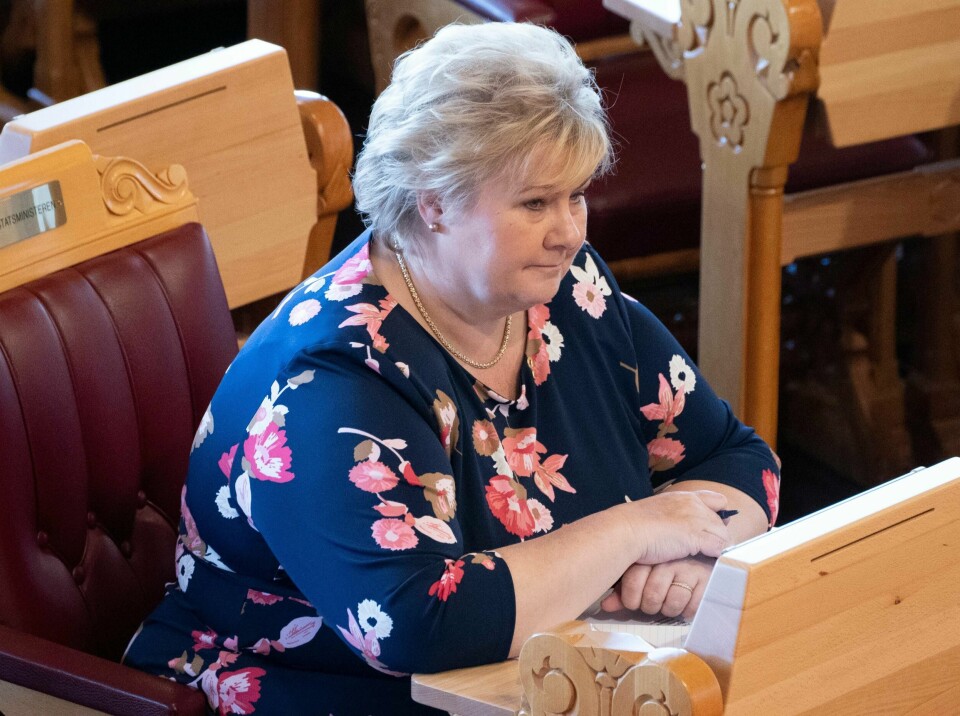 STATSMINISTER: Erna Solberg fortalte Stortinget om Norges innsats i Afghanistan. Nå trekker vi ut våre soldater.