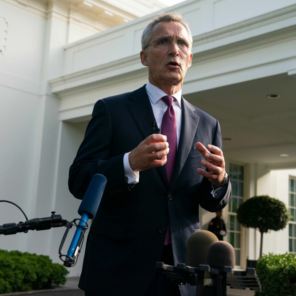NATO: Generalsekretær i Nato, Jens Stoltenberg, møtte president Joe Biden for første gang. Biden lover å aldri trekke USA ut av Nato. Nato-sjef Jens Stoltenberg etter møtet i Det hvite hus. Foto: Evan Vucci / AP / NTB