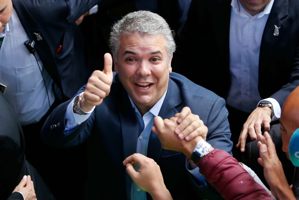 PRESIDENT: Ivan Duque blir ny president i Colombia.