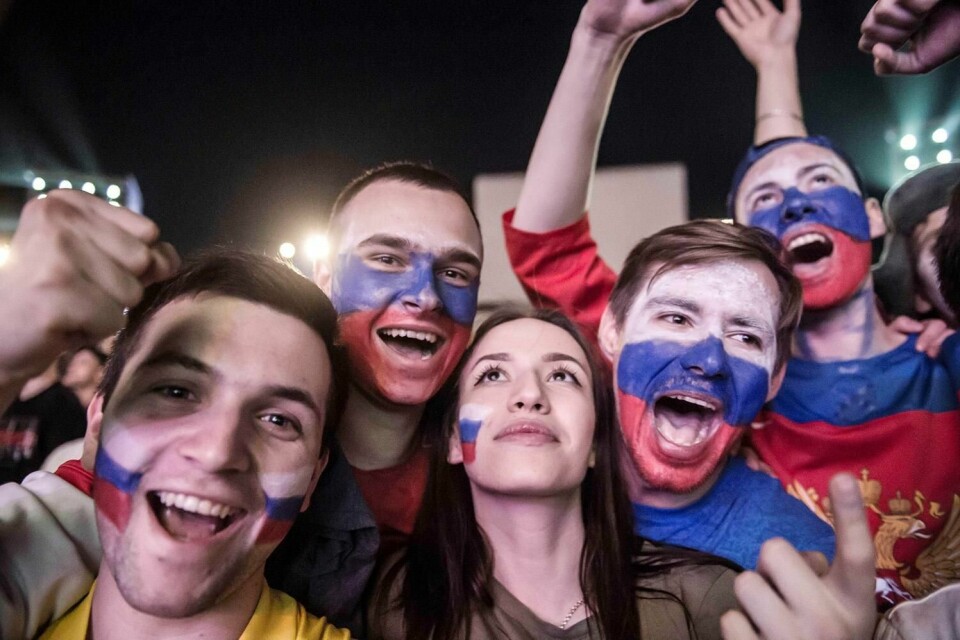GLEDE: Russland vant sin andre kamp i fotball-VM. Fansen ble veldig glade.