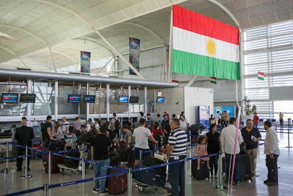 FLYPLASS: Flyvninger til Kurdistan blir stoppet. Bildet er fra den internasjonale flyplassen Arbil.