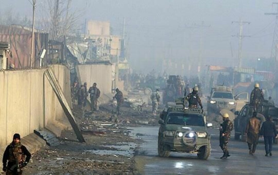 KRIG: Her i Kabul skjedde et angrep i slutten av januar. Krigen i Afghanistan går ut over stadig flere folk i landet.