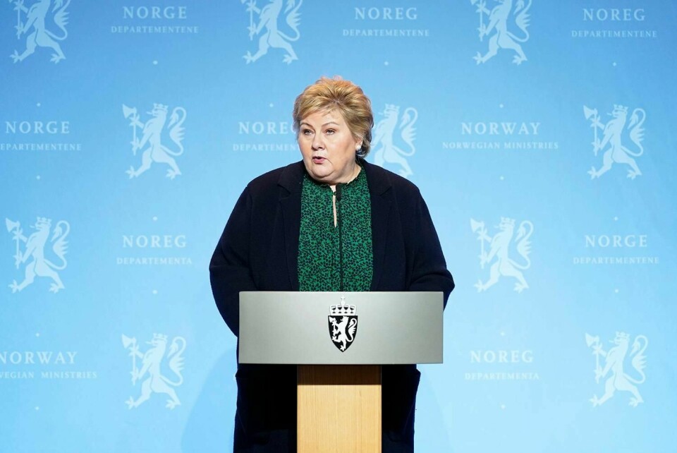 TAKK: Statsminister Erna Solberg takket folk for å ha fulgt de strenge reglene. Men sier myndighetene likevel trenger å stenge grensene inn til Norge.