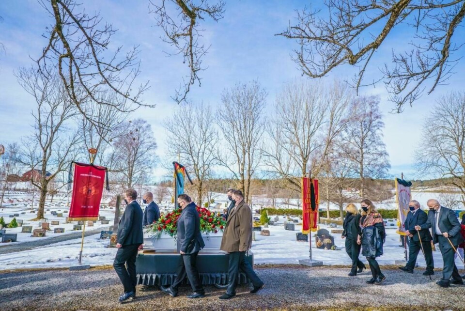 BEGRAVELSE: LO-leder Hans-Christian Gabrielsen ble begravet i tirsdag. Han døde brått og uventet.