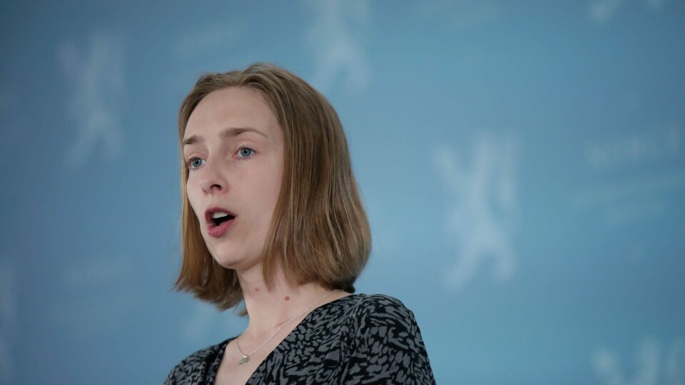 MINISTER: Iselin Nybø er næringsminister. Hun og regjeringen sier nå ja til jobbreiser i Norden.