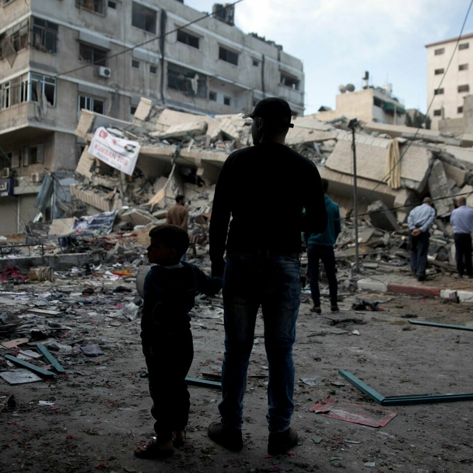 VÅPENHVILE: Israel og Hamas er enige om en våpenhvile. Den siste uken har Israel og Hamas angrepet hverandre flere ganger. Bildet viser et ødelagt hus i Gaza by.