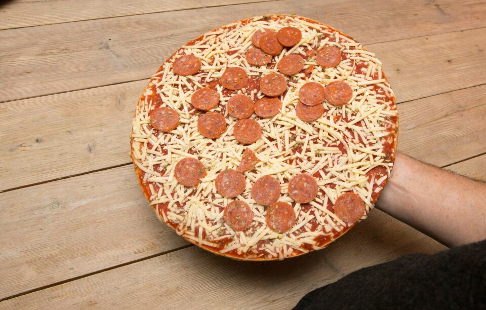 FROSSEN: Nordmenn elsker frozzenpizza. Det ble salgsrekord igjen i fjor.