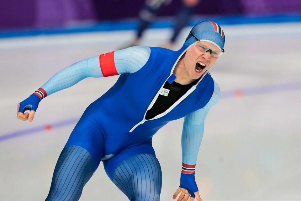 GULL: Håvard Holmefjord Lorentzen vant gull på 500 meter skøyter. Det er 70 år siden sist en nordmann gjorde.