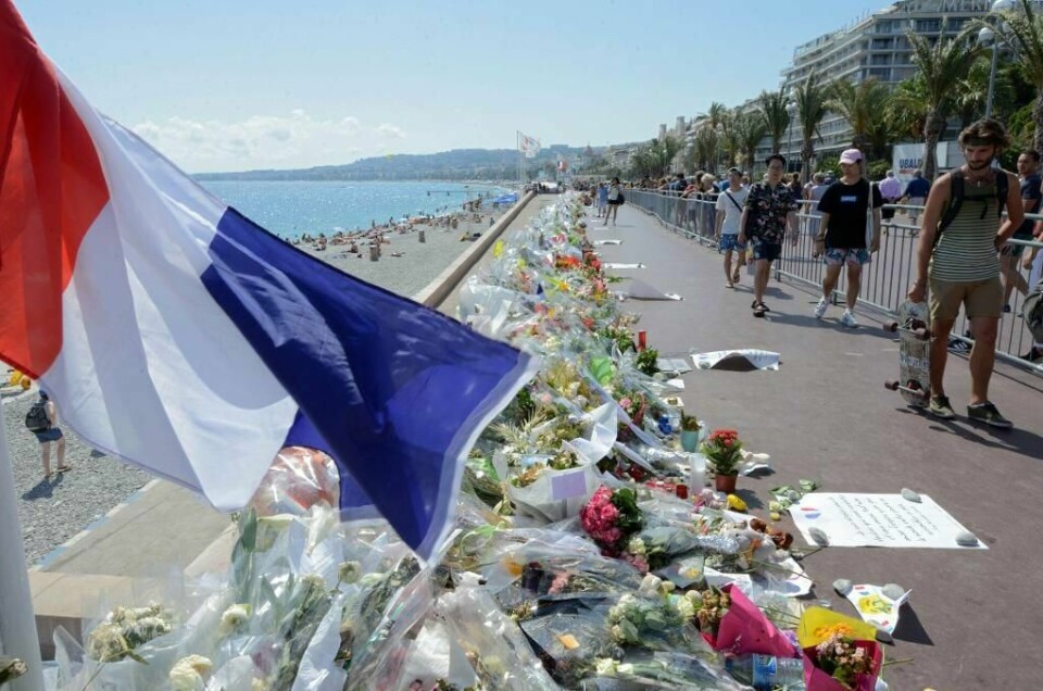 TERROR: 14. juli ble 84 personer kjørt ned og drept i byen Nice i Frankrike.