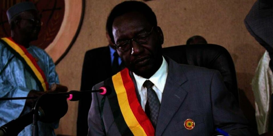 TRUER:  Dioncounda Traore er Malis nye president. Han truer opprørerne i nord med krig.