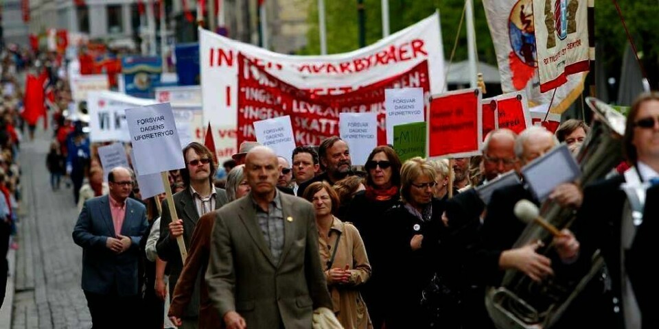 TOG: Hvert år går folk i tog over hele landet 1. mai. Bildet er fra toget i Oslo i fjor.