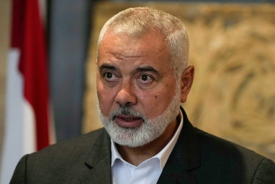HAMAS: Ismail Haniyeh ble drept tirsdag. Han var Hamas sin politiske leder. Ismail Haniyeh er drept, ifølge Hamas og Iran. Foto: Hassan Ammar / AP / NTB