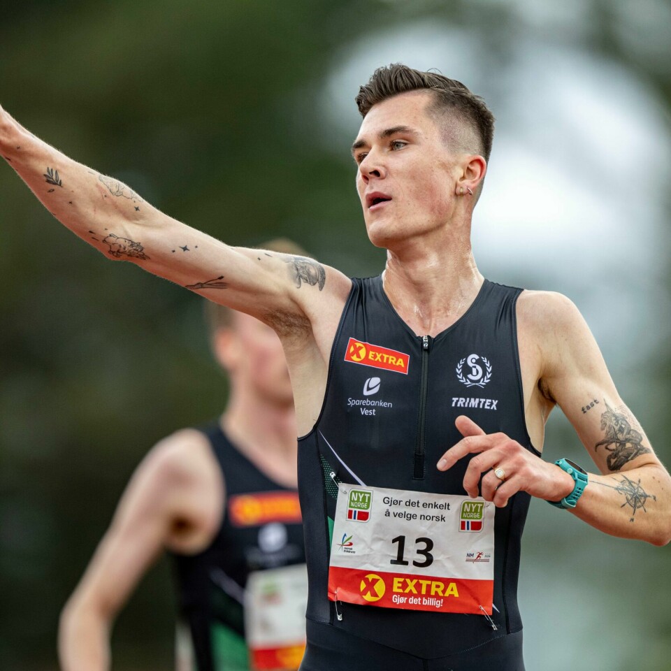 OLYMPISKE LEKER: Jakob Ingebrigtsen er én av kandidatene til å ta gull i OL i Paris. Bildet viser Jakob Asserson Ingebrigtsen som løper i Lausanne.