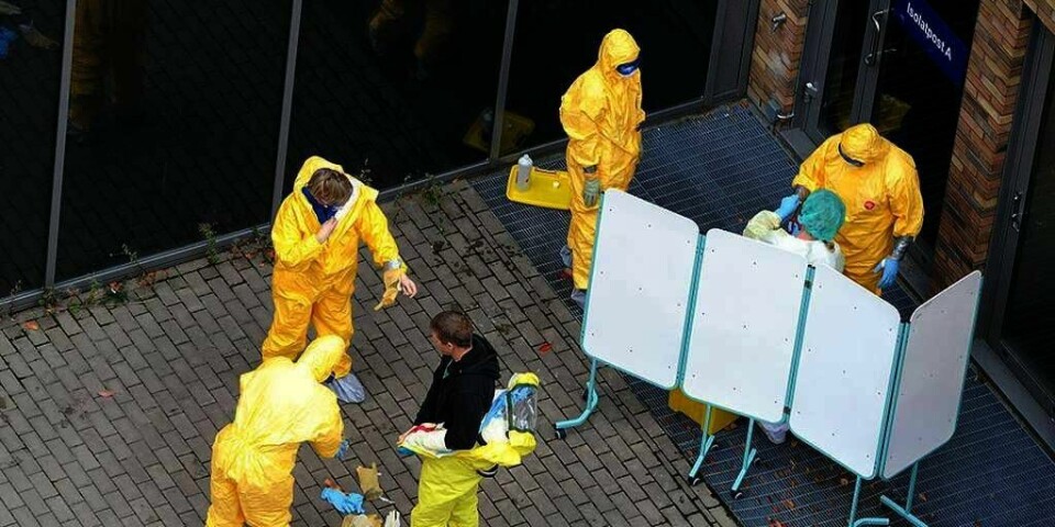 TAKKNEMLIG: En norsk kvinne er smittet av viruset ebola. Hun behandles på Ullevål sykehus i Oslo. Kvinnen sier at hun er takknemlig for behandlingen hun får.