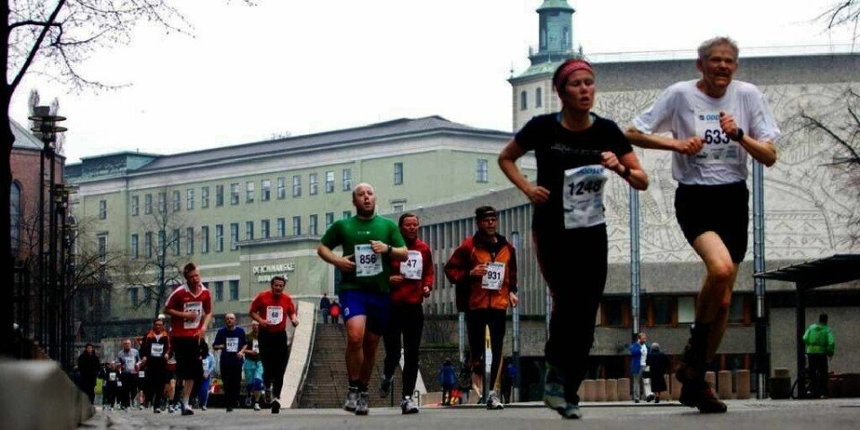 LØP: Jogger du og vil du ha noe å strekke deg etter, kan det vært lurt å delta i løp. Mange steder i Norge arrangeres løp de neste to månedene. Dette bildet er fra Sentrumsløpet i Oslo.