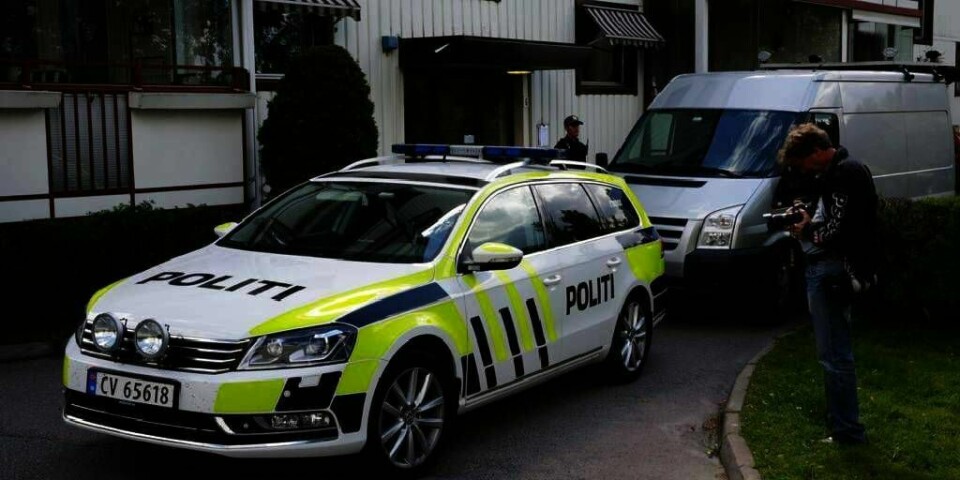 DRAP: En kvinne ble funnet drept i en blokk i Lørenskog i morges.