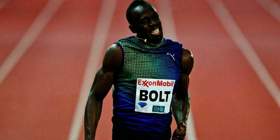 REKORD:  Usain Bolt satte banerekord på 200 meter med 19,79 under Bislett Games.