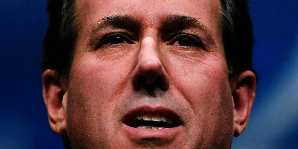 LEDER: Rick Santorum leder kampen om å bli Republikanernes kandidat til president i USA. Det viser en ny menings-måling.