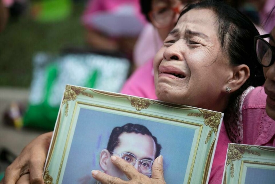 DØD: Kong Bhumibol Adulyadej av Thailand er død. Dette bildet ble tatt før han døde torsdag.