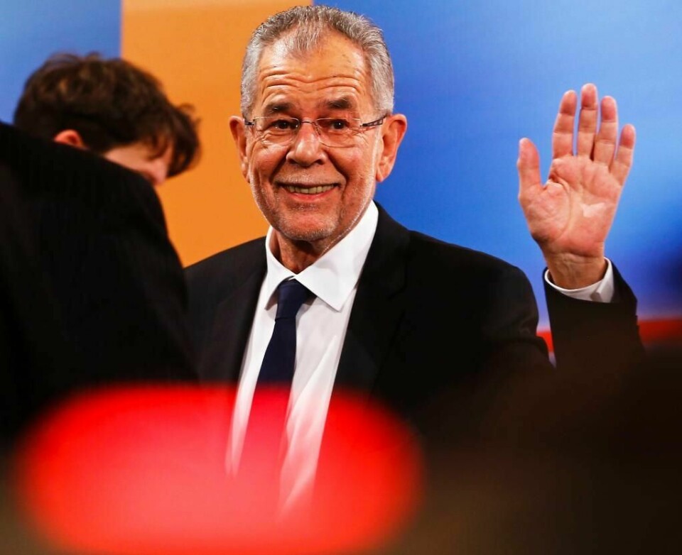 VANT: Alexander Van der Bellen blir ny president i Østerrike. Det er EU glad for.