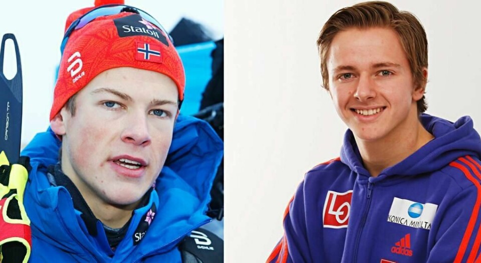 FØRSTE: Johannes Høsflot Klæbo og Joacim Ødegård Bjøreng konkurrer i verdenscupen for første gang. Klæbo i langrenn og Bjøreng i hopp.