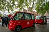 Det er ikke bare Japan som satser på selvkjørende kjøretøy. Oslos første selvkjørende bussrute, linje 35, mellom Kontraskjæret og Vippetangen åpnet mai 2019 med to selvkjørende busser. Bussene er elektriske med sitteplass til 11 passasjerer.Foto: Heiko Junge / NTB