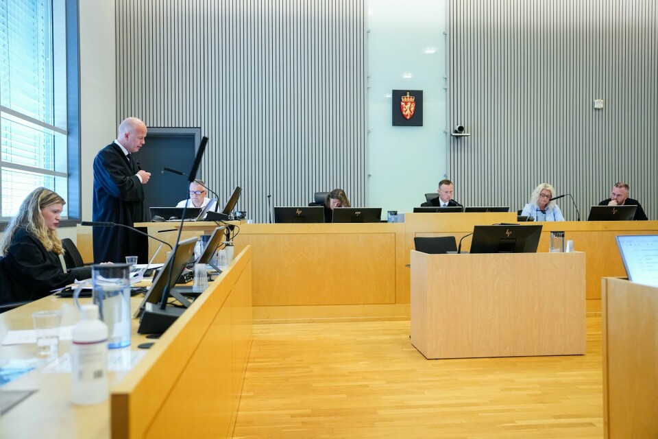 RETTSSAK: Her er forsvarer Svein Holden i rettssaken mot Jan Helge Andersen i Sør-Rogaland tingrett. Bildet viser forsvarer Svein Holden i rettssaken mot Jan Helge Andersen i Sør-Rogaland tingrett .