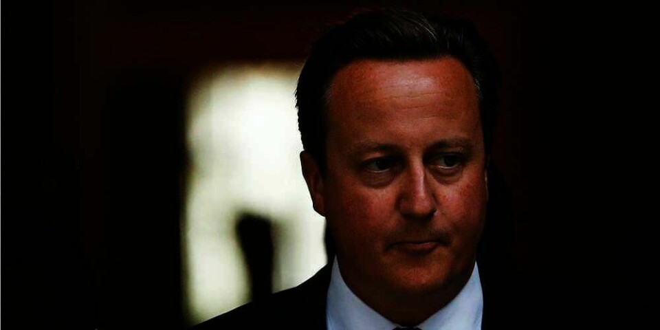 STØTTE: Storbritannias statsminister David Cameron ville angripe Syria. Han mener regjeringen i Syria er skyld i angrepet forrige uke. Da ble flere mennesker drept eller skadd. Men Parlamentet i Storbritannia er uenige med Cameron.