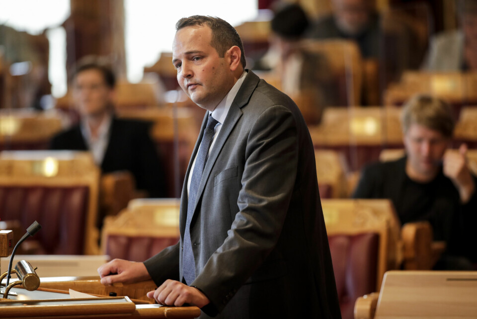 SIKTET: Gisle Meininger Saudland er siktet for innførsel av narkotika. Bildet viser Frp-politiker Gisle Meininger Saudland på Stortinget. Foto: Vidar Ruud / NTB