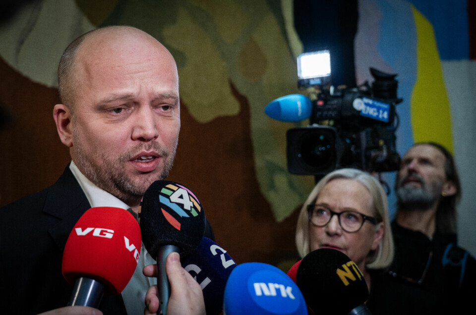 UT AV REGJERING: Senterparti-leder Trygve Slagsvold Vedum bekrefter til VG at partiet går ut av regjeringen. Senterpartiet-leiar Trygve Slagsvold Vedum har også avlyst program. Fleire medium melder at Senterpartiet er på veg ut av regjeringa.Foto: Ole Berg-Rusten / NTB / NPK