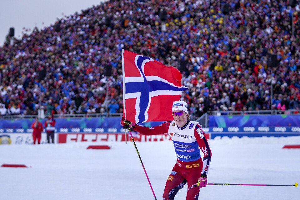 GULL: Johannes Høsflot Klæbo tok seks gull under ski-VM på hjemmebane i Trondheim. Foto: Gorm Kallestad / NTB